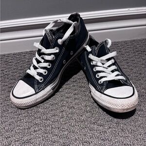 Converse Black Canvas Sneakers with White Accents